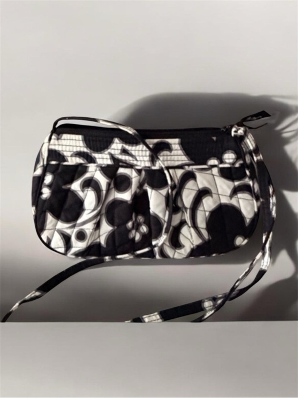 Vera Bradley stylish Black and White Quilted Shoulder Bag